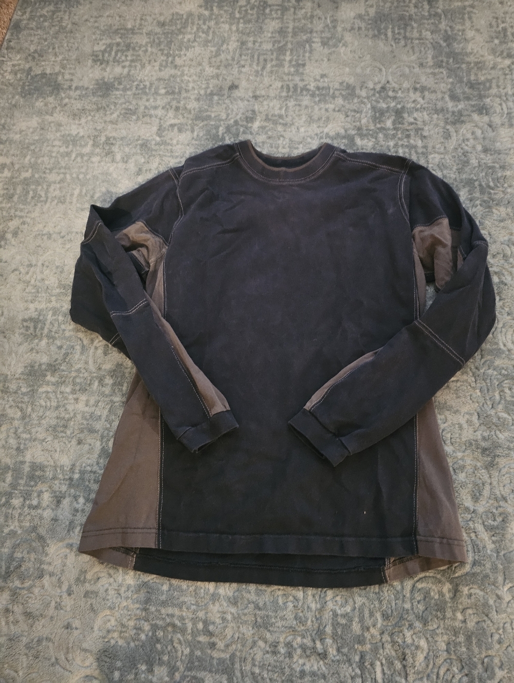 Kuhl Men's Two-Tone Long Sleeve Shirt - Black and Brown